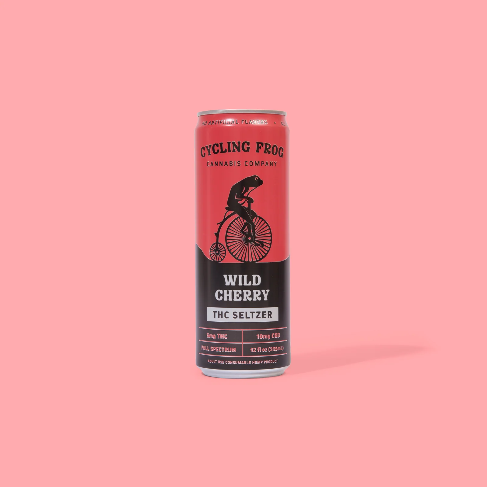 Cycling Frog Wild Cherry Seltzer 10mg can 12oz