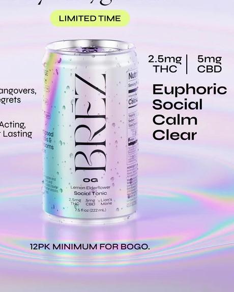Brez OG Micro Lemon Elderflower 2.5mg can 7.5oz