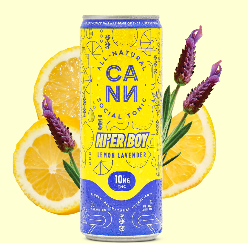 Cann Lemon Lavender HI'ER BOY 10mg can 12oz
