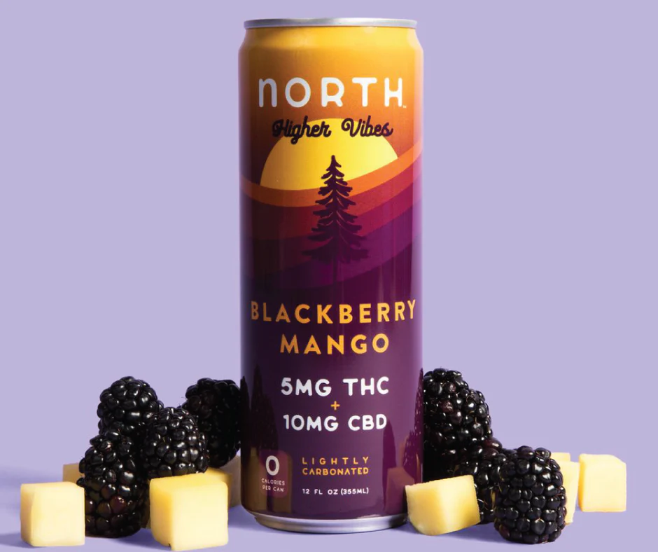 North Canna Higher Vibes Blackberry Mango 5mg can 12oz