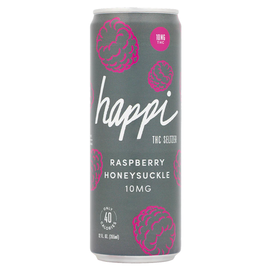 Happi Raspberry Honeysuckle 10mg can 12 oz