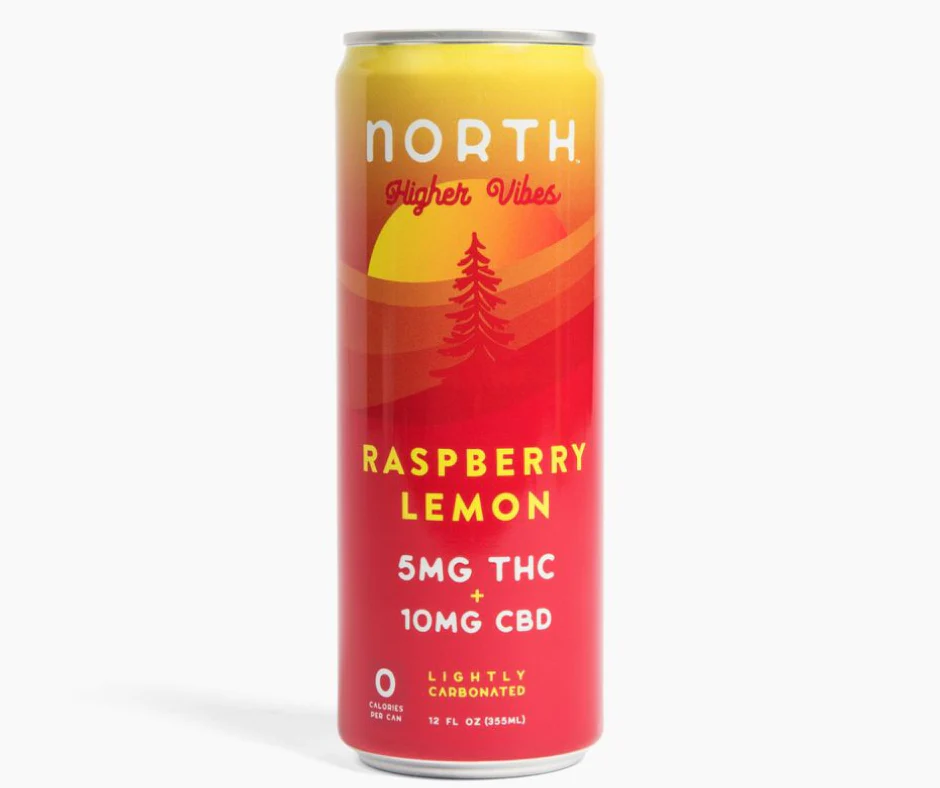 North Canna Higher Vibes Raspberry Lemon 5mg can  12oz